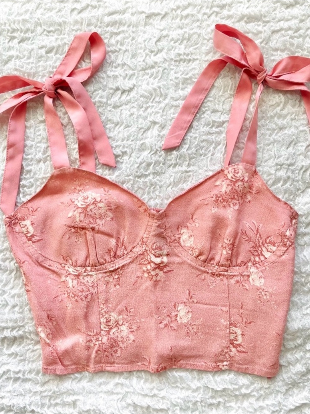 Forever 21 Pink Floral Top Size S - Picture 2 of 8
